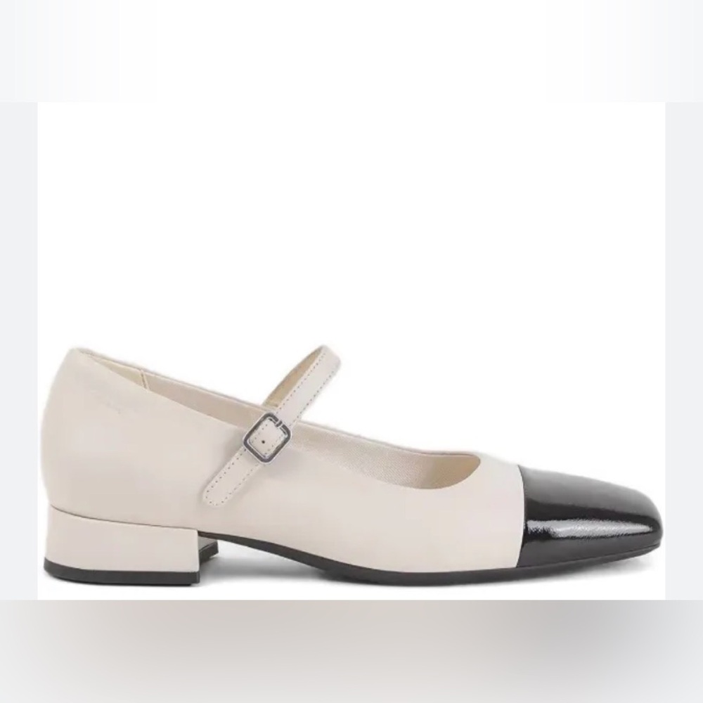 Vagabond Debi cap toe leather low heel Mary Jane pumps 38